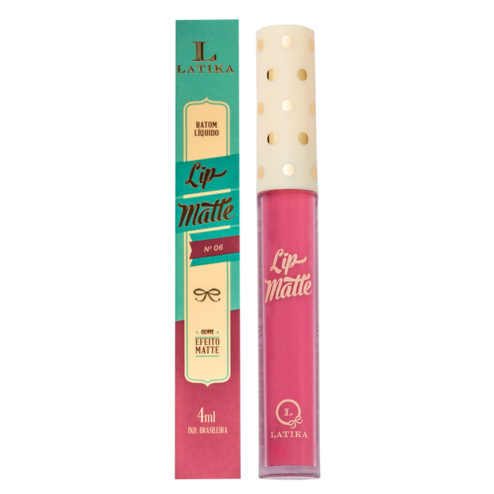 Foto 4 de Batom Líquido Latika Lip Matte 4ml — Nº 6 Rosa