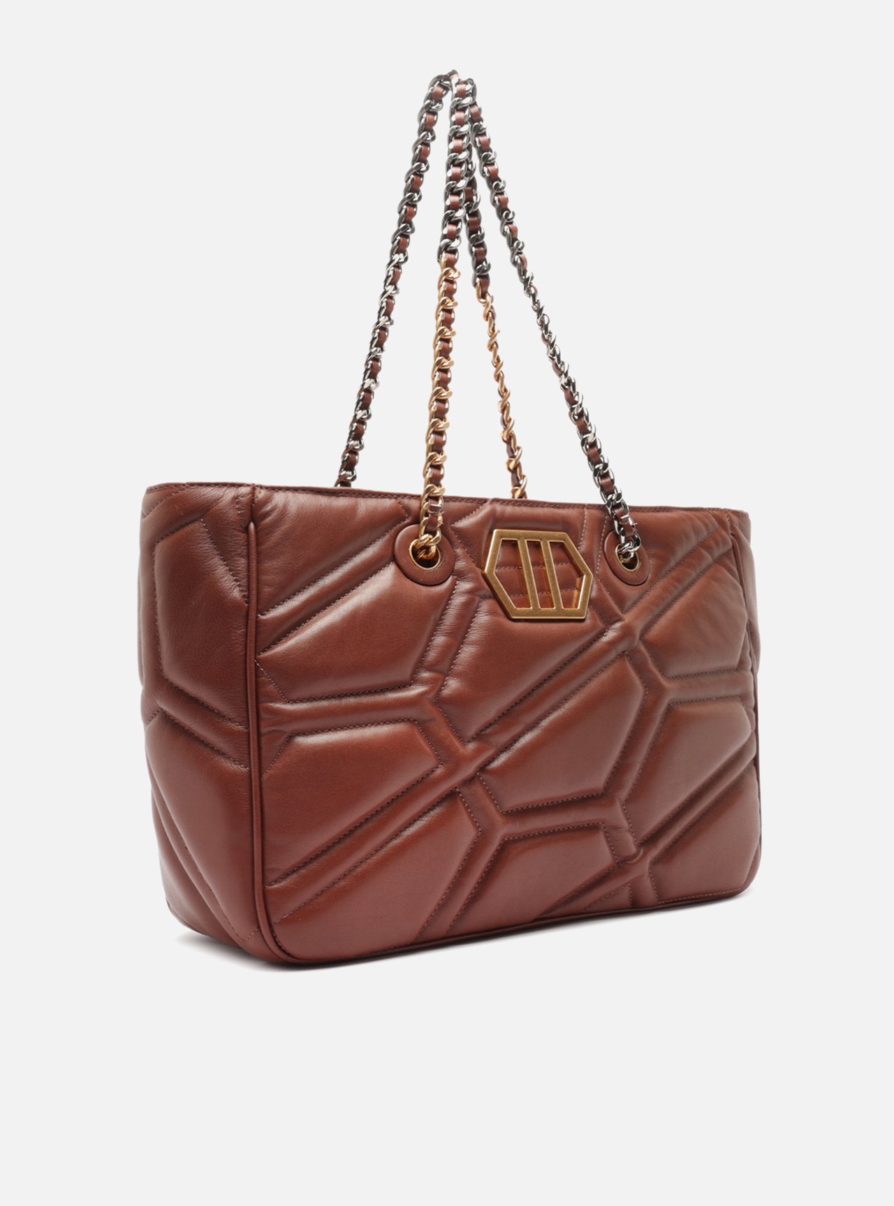 Foto 5 de Bolsa Shopping Marrom Couro Emma Grande