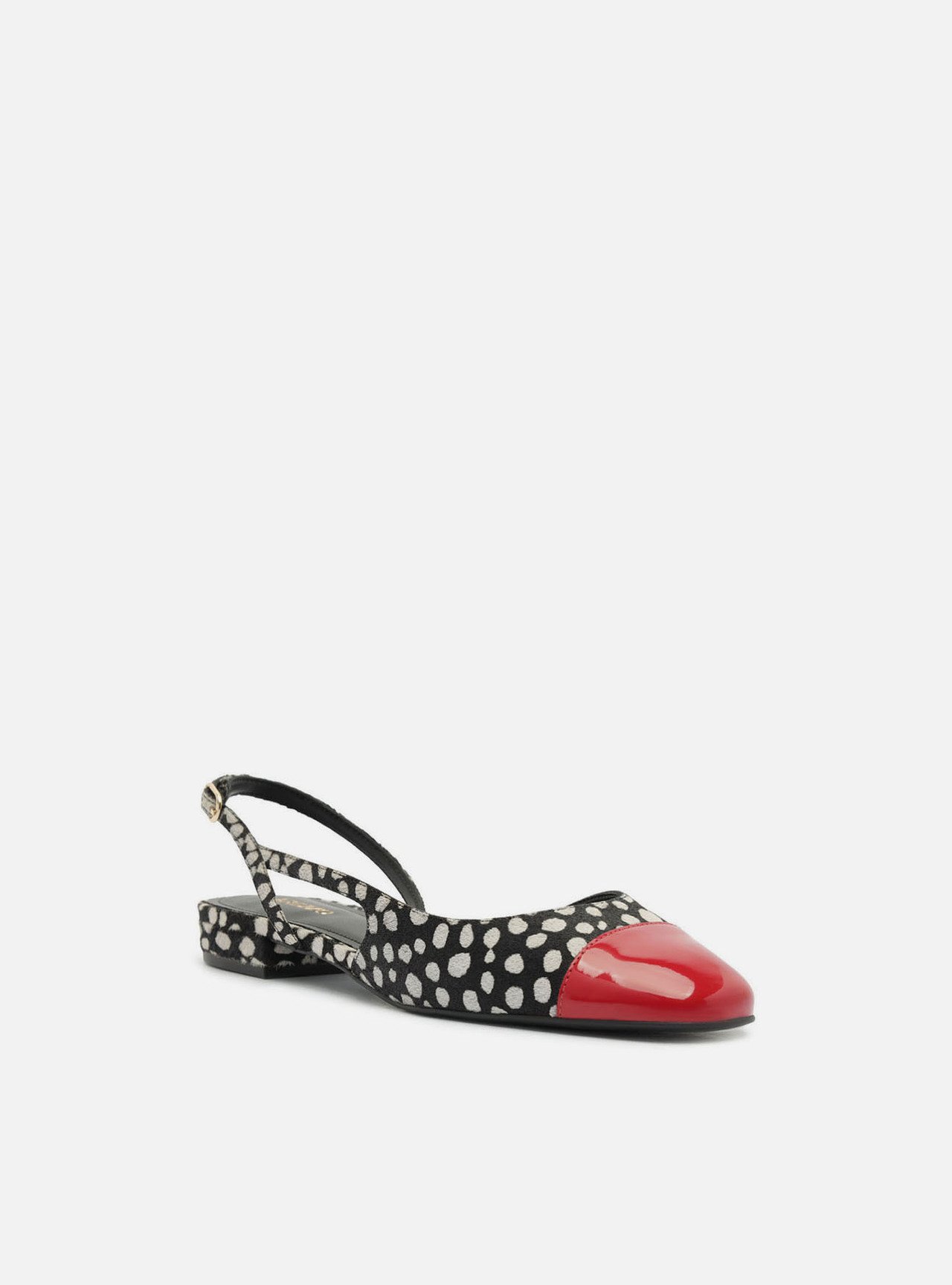 Foto 2 de Sapatilha Multicolorida Bico Redondo Pelo Slingback