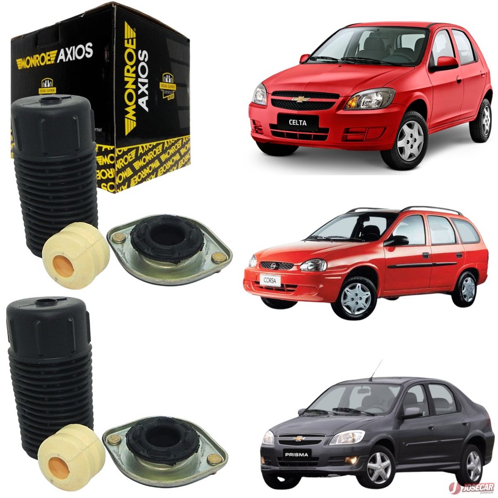Foto 2 de Kit Axios Batente Coxim Dianteiro Traseir Corsa Celta Prisma
