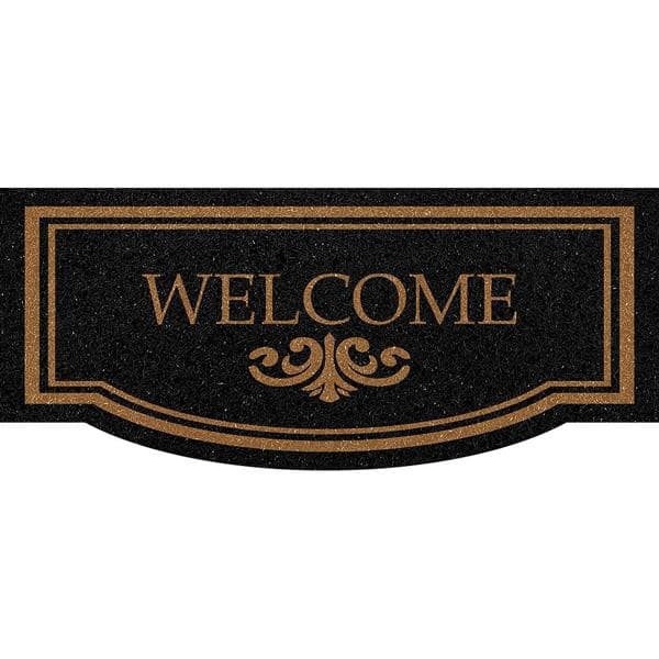 Tapete capacho Welcome, 30 x 70cm, Preto, Kapazi PT 1 UN