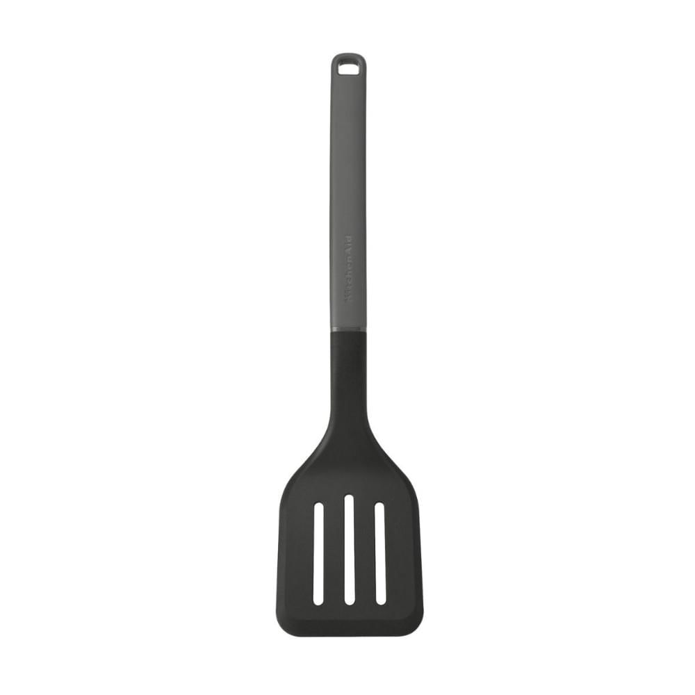 Espátula Perfurada 35cm Cozinha em Nylon Cinza KitchenAid