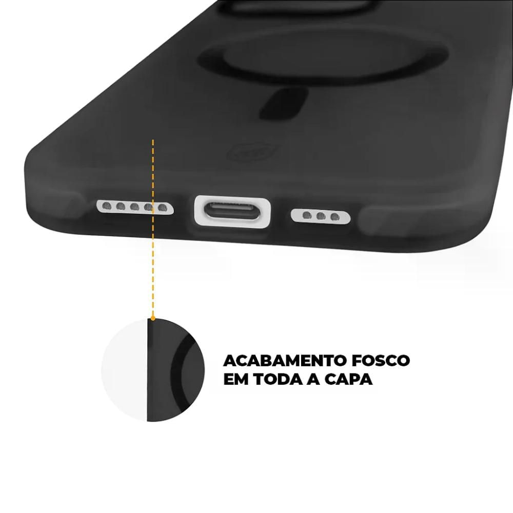 Foto 4 de Kit Capa Magsafe Pro Preta e Pelicula Ultra Glass para iPhone 15 Pro - Gshield