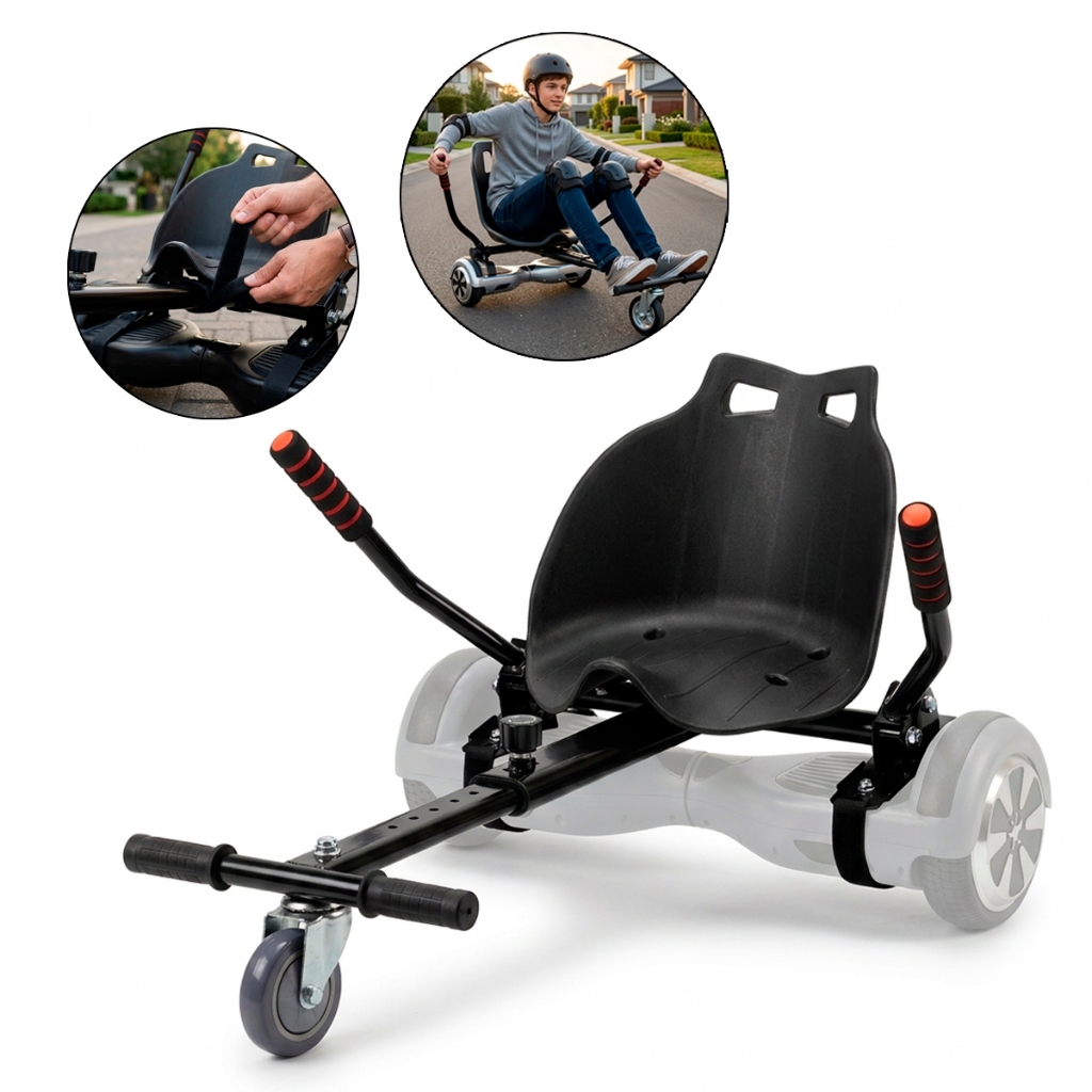 Hoverkart Assento Para Hoverboard Universal 6.5 8.5 10 Preto Importway