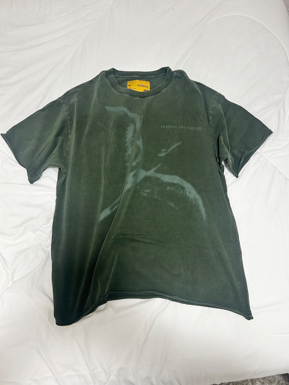 Camiseta Barra Crew Desconstruída Estonado Green — G, Usado