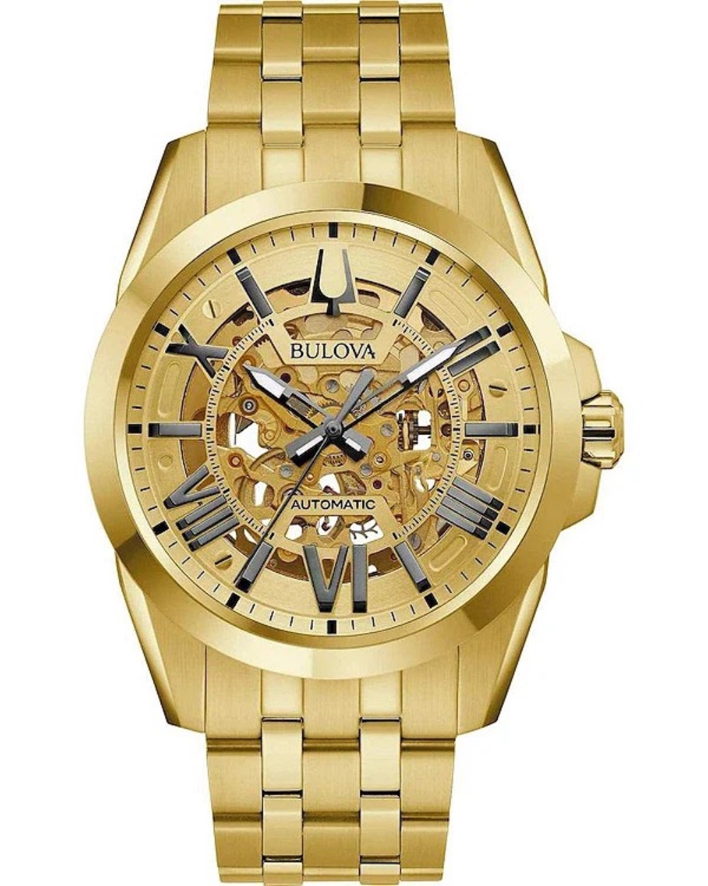 Relógio Bulova Sutton Automatic Gold 43mm — Único, Novo