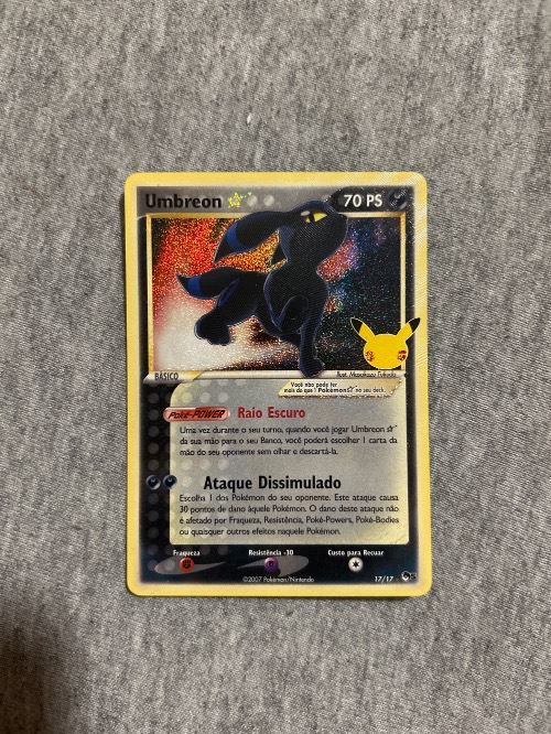Umbreon Star (17/17) Celebrações Pokémon TCG — Near Mint, Novo
