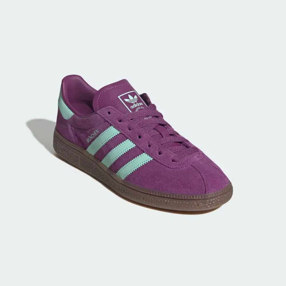 adidas Munchen Rich Mauve Clear Mint Gum — 34 / 35 / 36 / 37, Novo