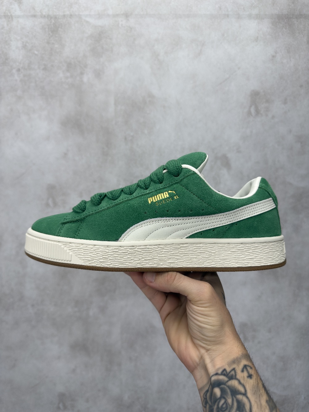 Puma Suede XL Archive Green Vapor Gray — 34 / 35 / 36 / 37 / 38 / 39 / 40 / 41 / 42 / 43 / 44, Novo