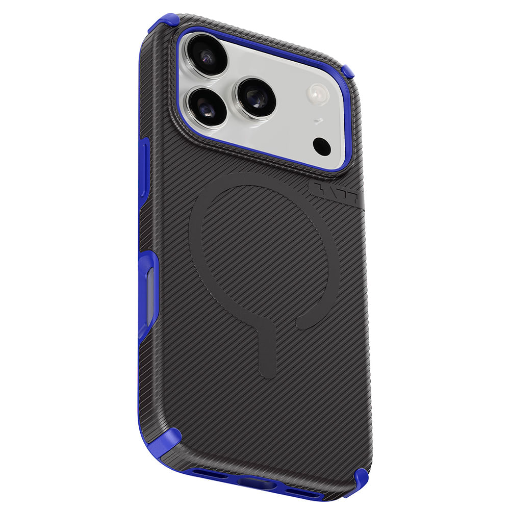 Capa Protetora Shield para iPhone 17 Pro Preta e Azul - Laut