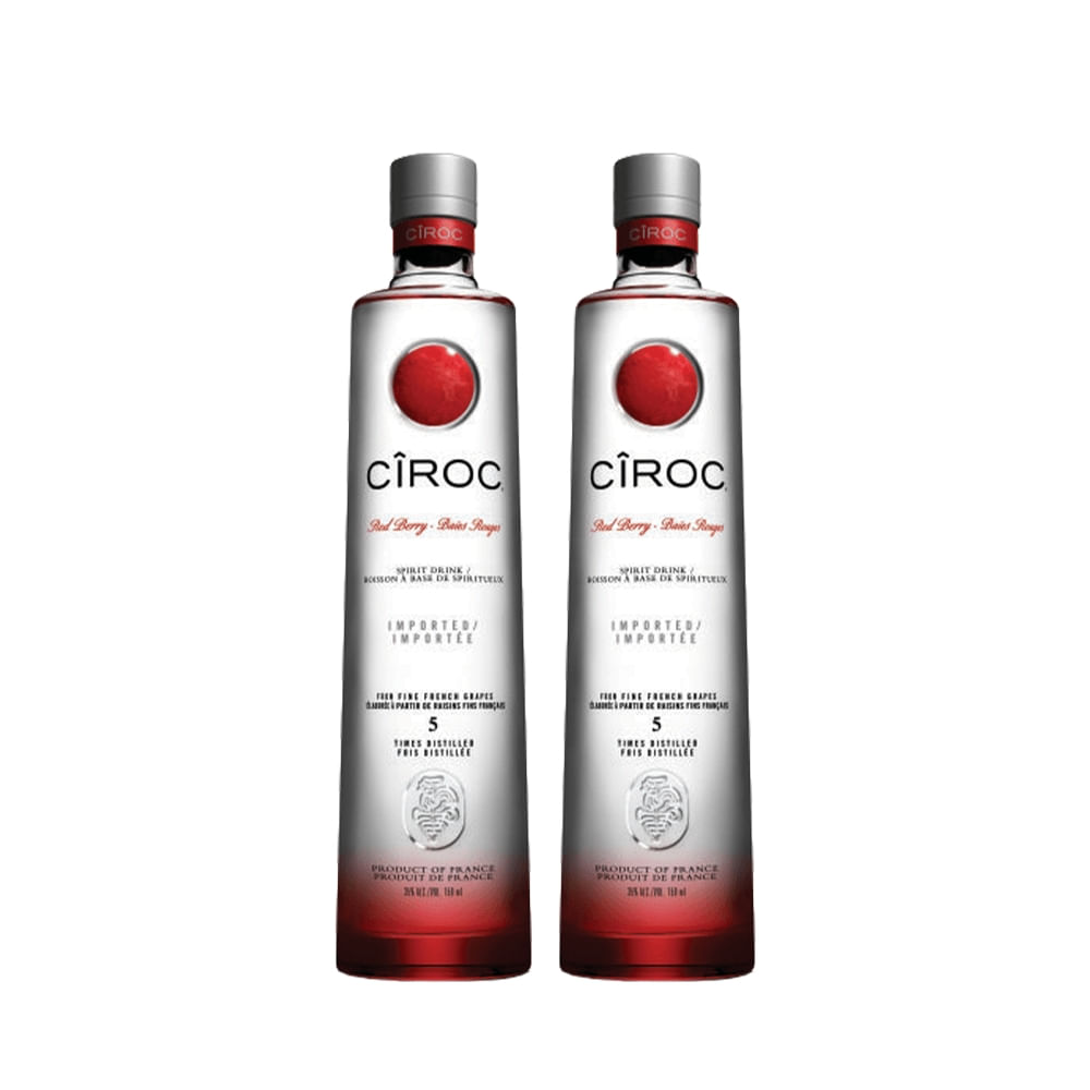 Combo Vodka Cîroc Red Berry 750ml - 2 Unidades