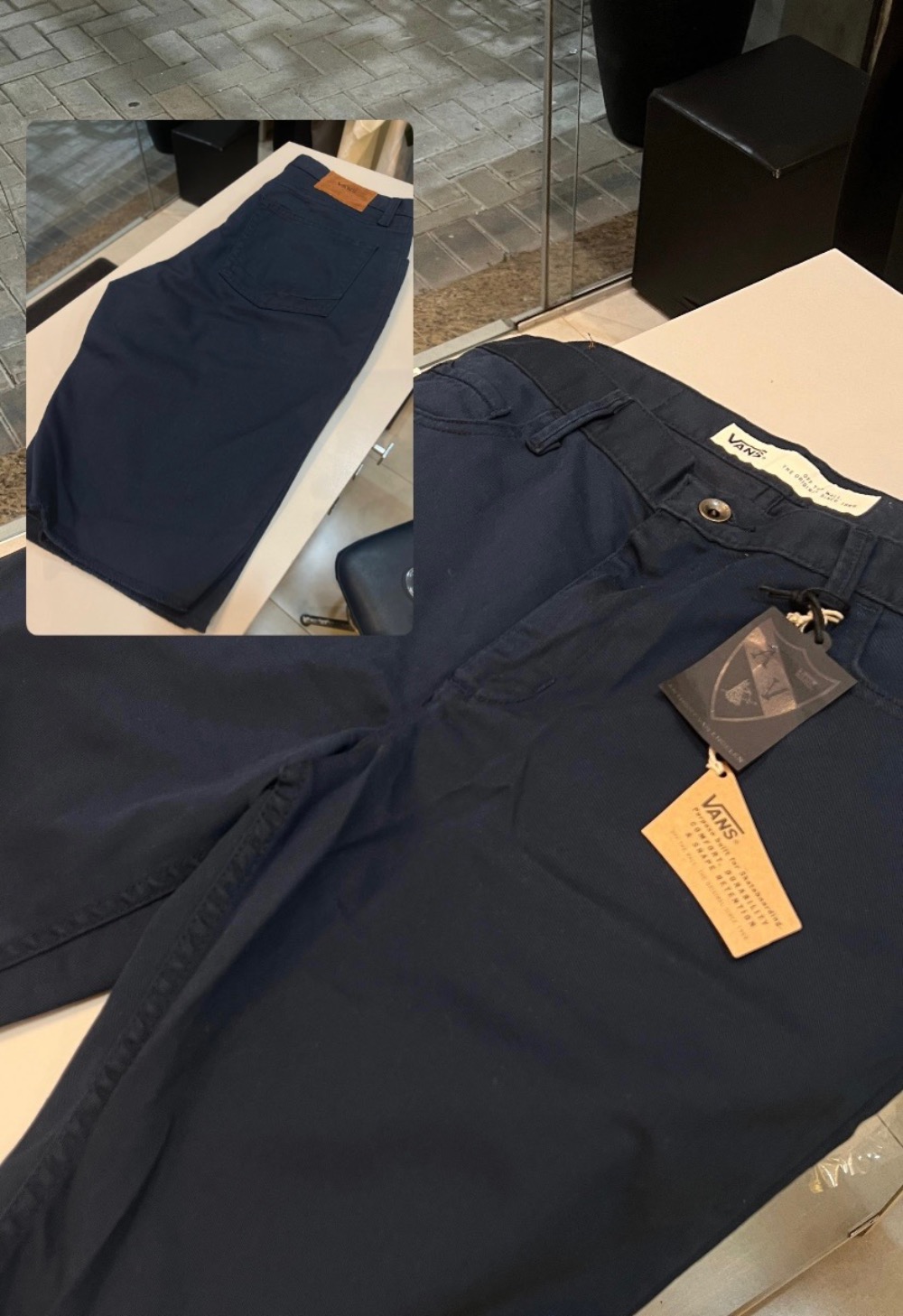 Bermuda Vans Sarja Black — M, Novo