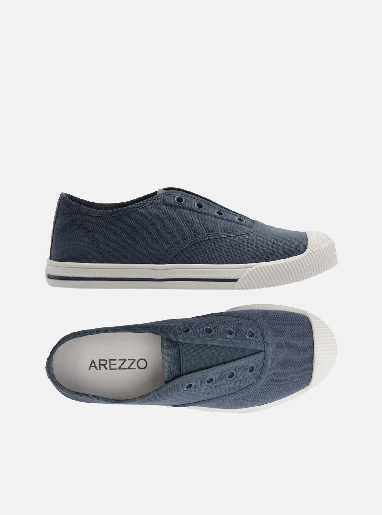 Foto 5 de Tênis Slip On Azul Lona Elástico