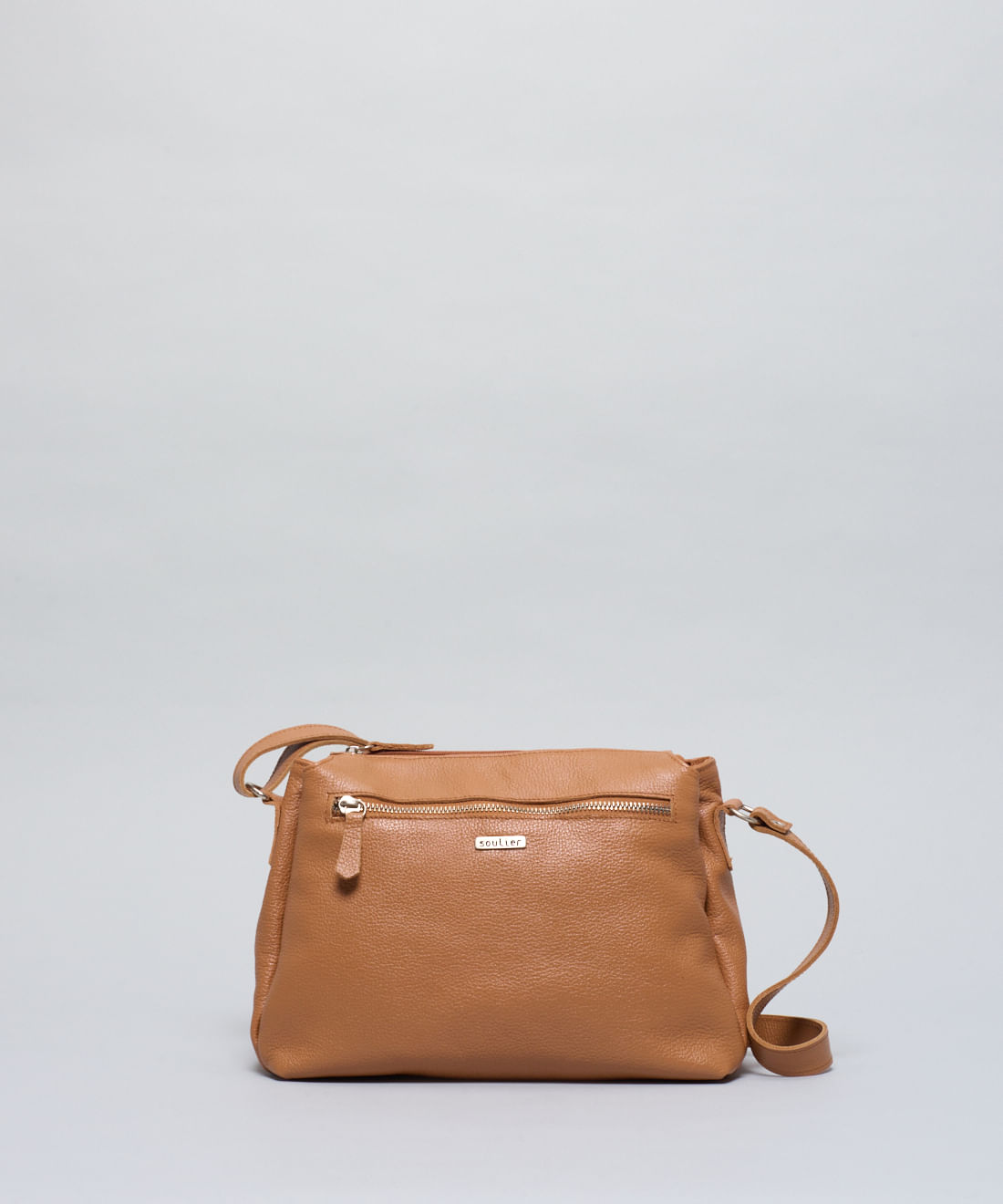 Bolsa m Couro Maya - Caramelo