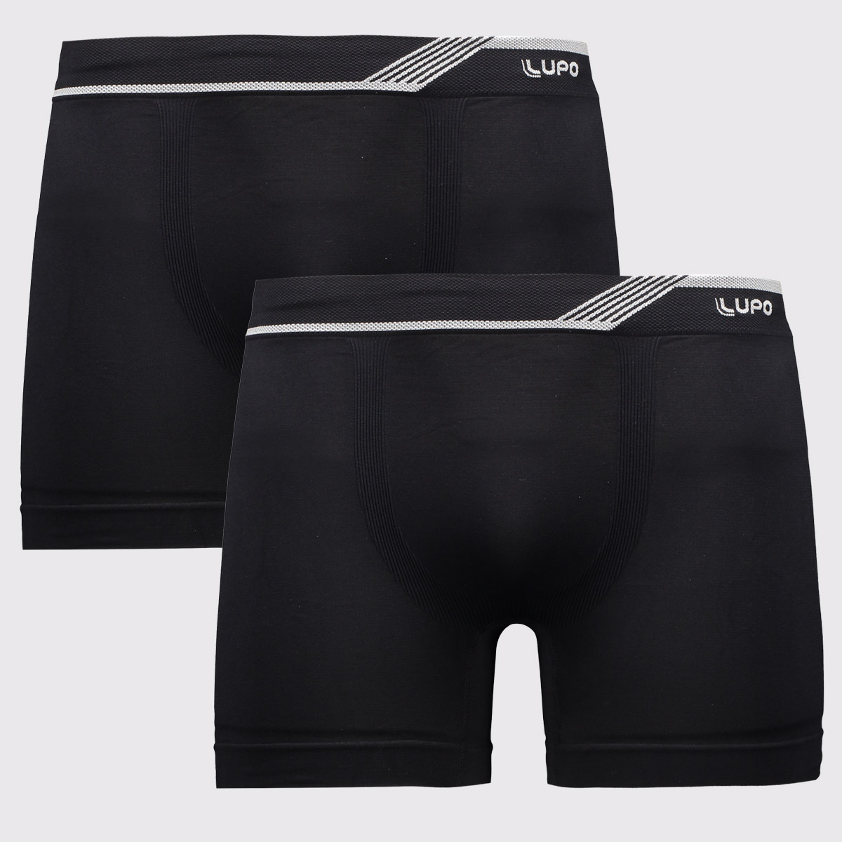 Kit 2 Cuecas Boxer Lupo Microfibra Sem Costura Pre