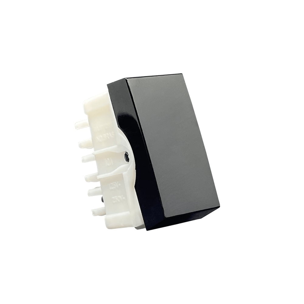 Módulo Interruptor Simples Linha Inova Pro Black Piano Alumbra