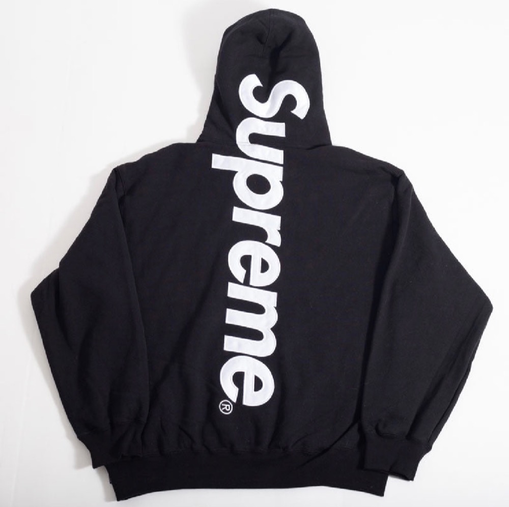 Moletom Supreme Satin Appliqué Black SS26-W9 — M, Novo