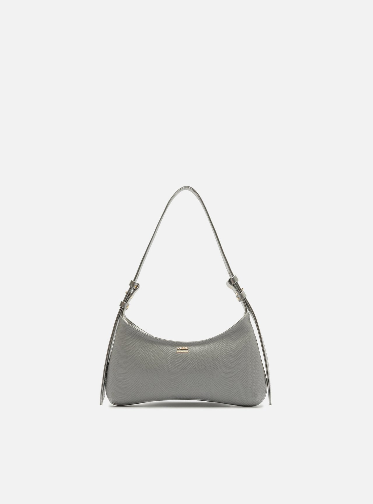 Bolsa Shoulder Cinza Pequena Snake Metais