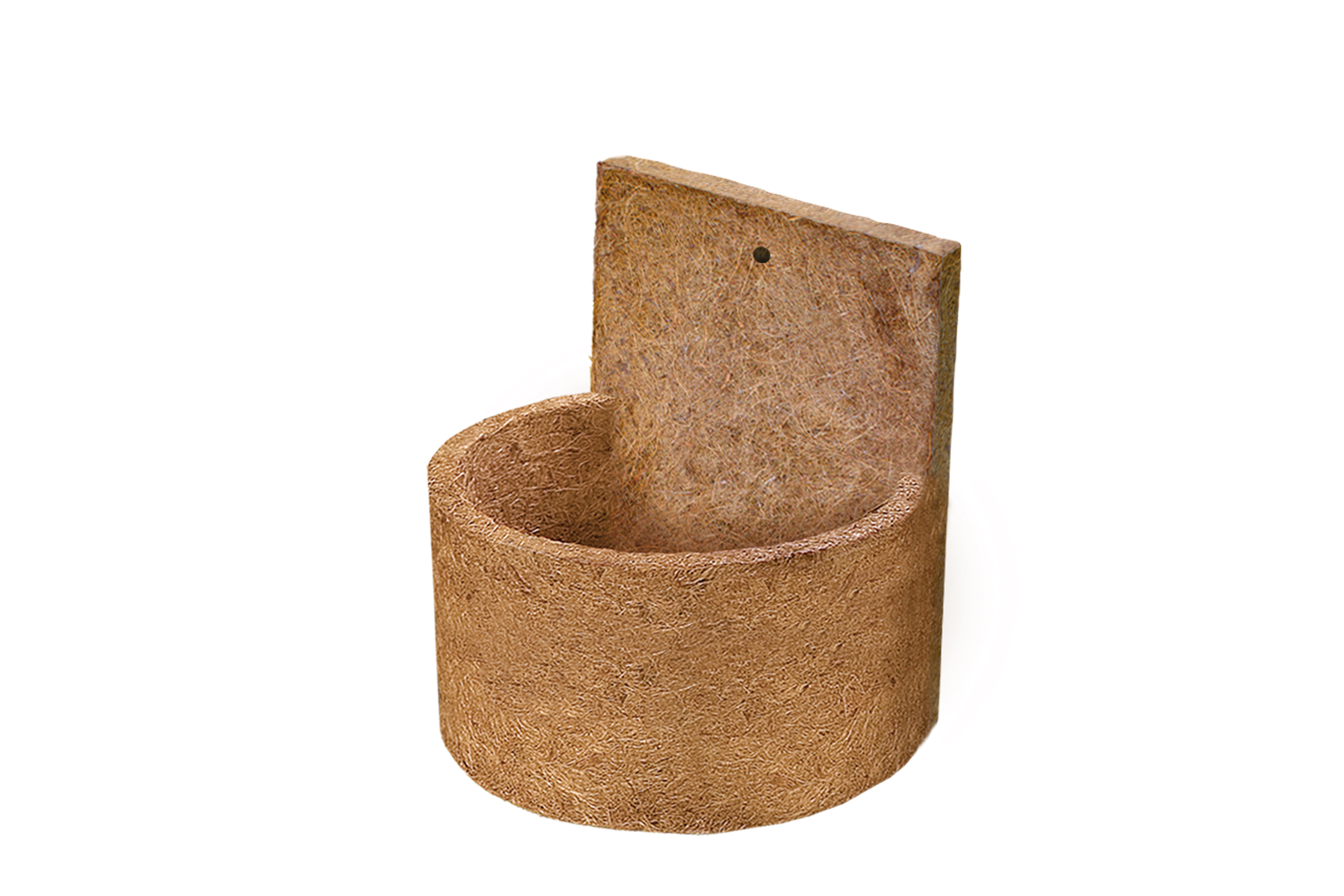Vaso De Parede De Fibra De Coco 15,5Cm Marrom Nutriplan