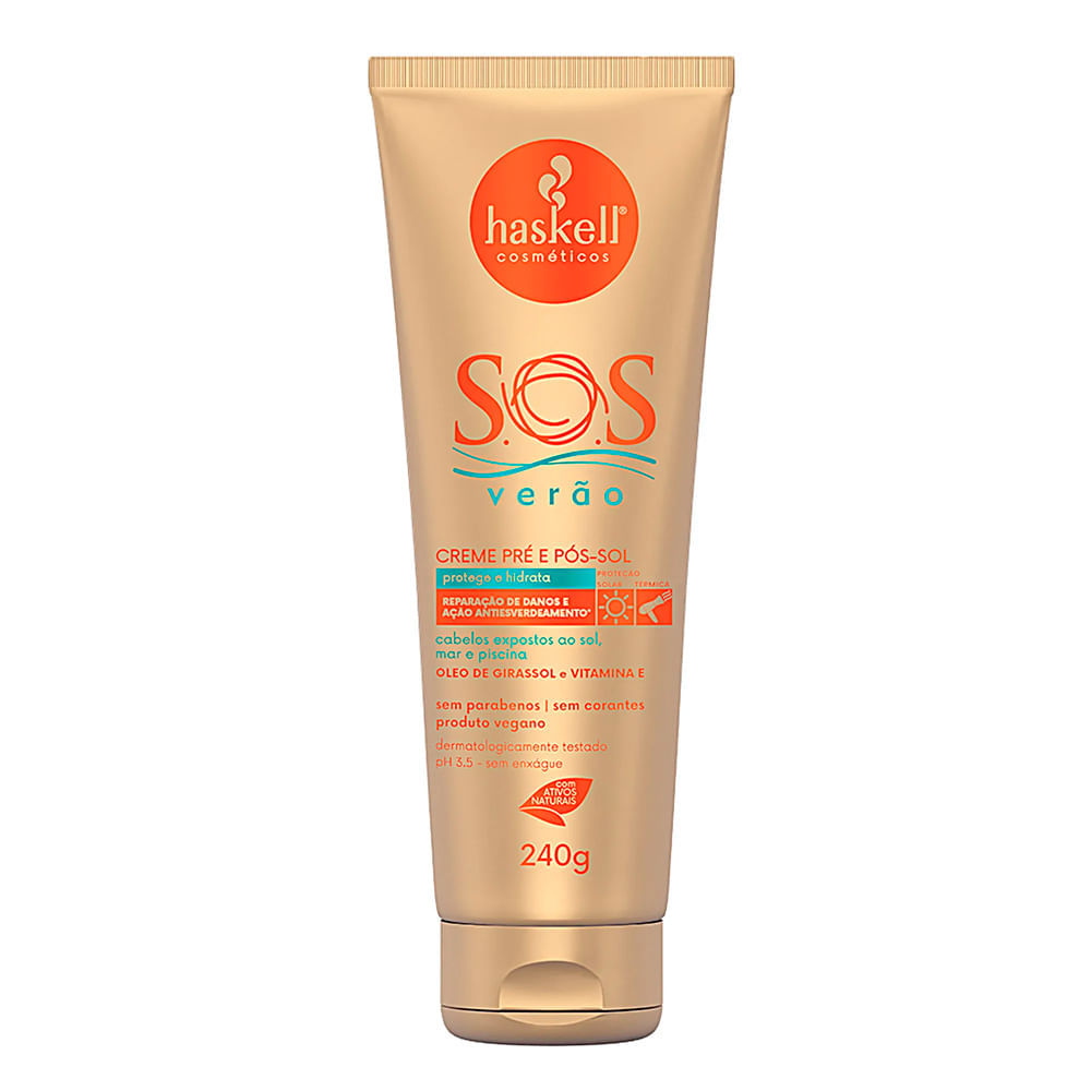 Creme Pré e Pós Sol Haskell S O S Verão 240g