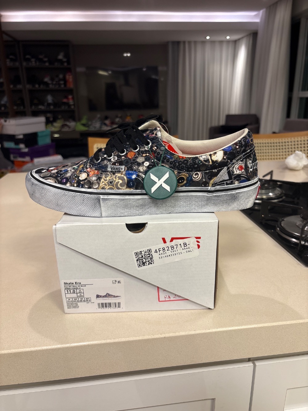 Mike Kelley x Supreme x Vans Era Black SS26-W8 — 43.5, Novo