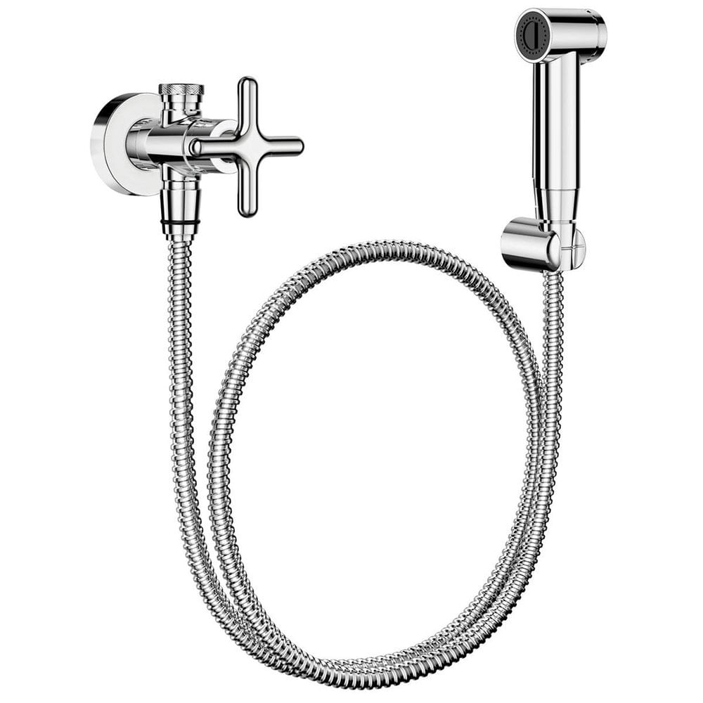Ducha higiênica Docol com registro e derivação cromado Liss