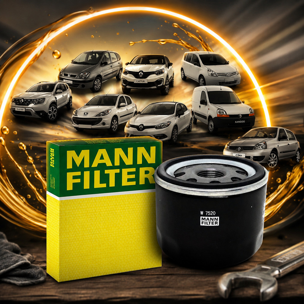 Filtro Óleo Renault Clio Sandero Logan Duster MANN-FILTER W7520