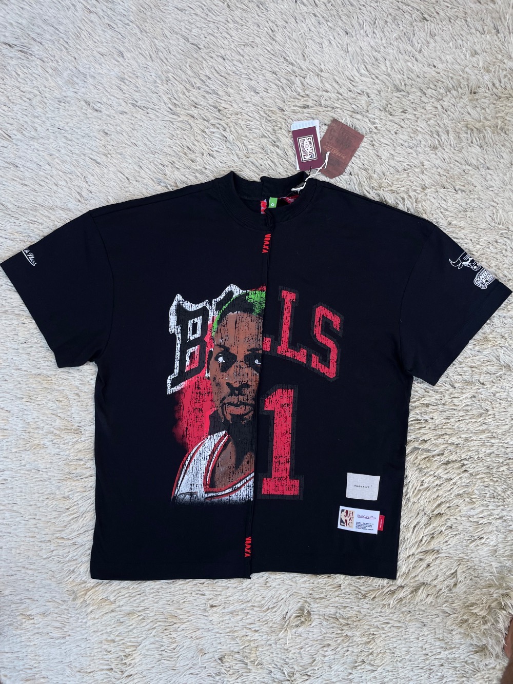 Camiseta THE SAINT Oversized Encontro Dennis Rodman Black — M, Novo