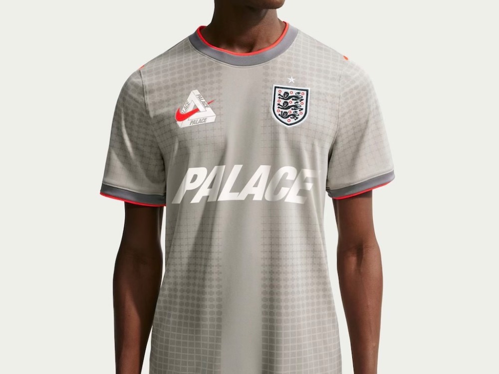 England x Palace x Nike Camiseta Dri-Fit Academy Pro Football Pewter Grey — P / G, Novo