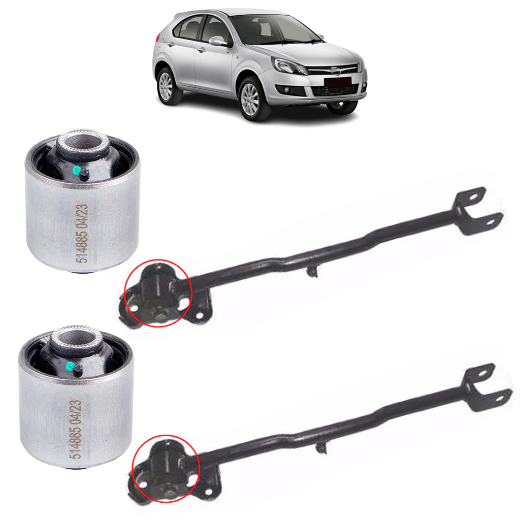 Kit 2 buchas do Braço Tensor Traseiro Jac J3 2011 A 2016
