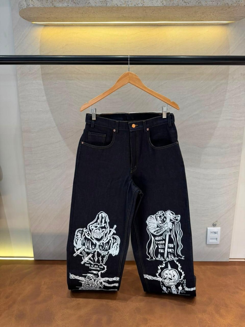 Calça Warren Lotas Sabata Denim Raw Indigo — 42, Novo