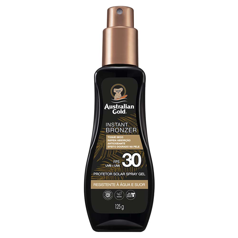 Protetor Solar Corporal FPS 30 Australian Gold - Instant Bronzer Spray Gel — 125ml