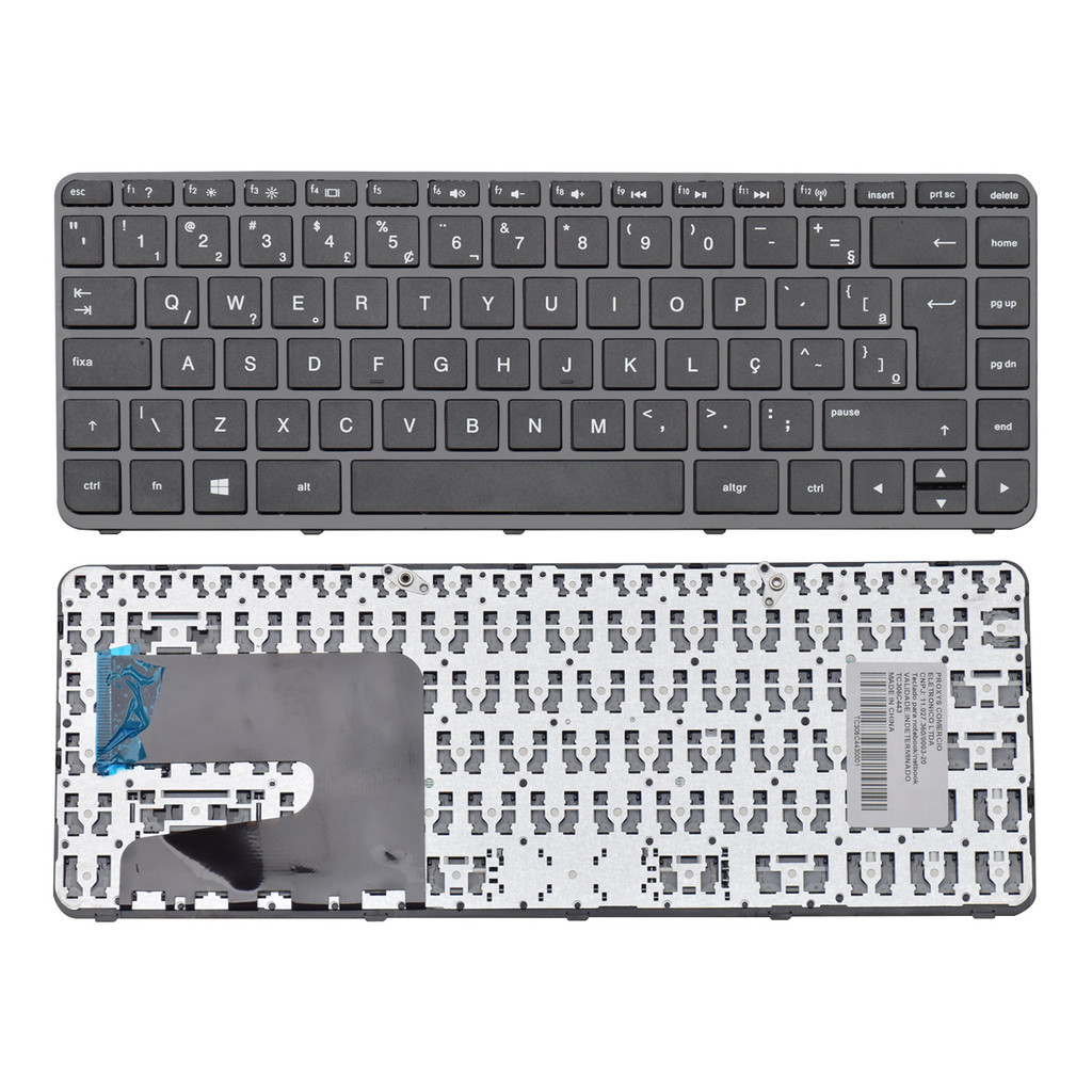 Teclado para Notebook compatível com Hp Pavilion 14-N020BR ABNT2 - UK Style