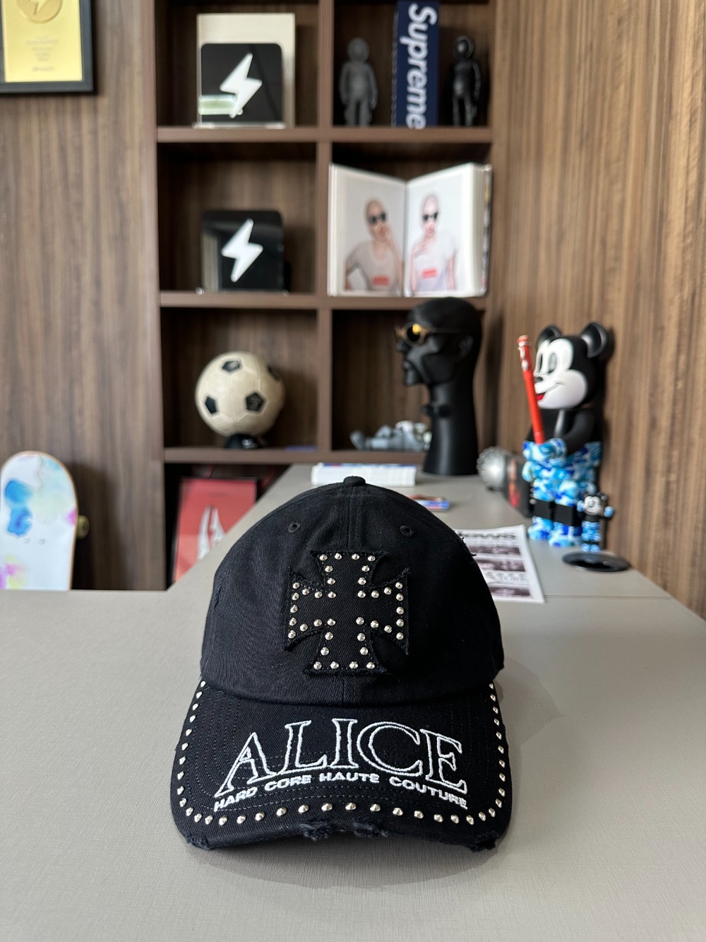 Boné Alice Hollywood Atelier Silver Hardware Black — Único, Novo
