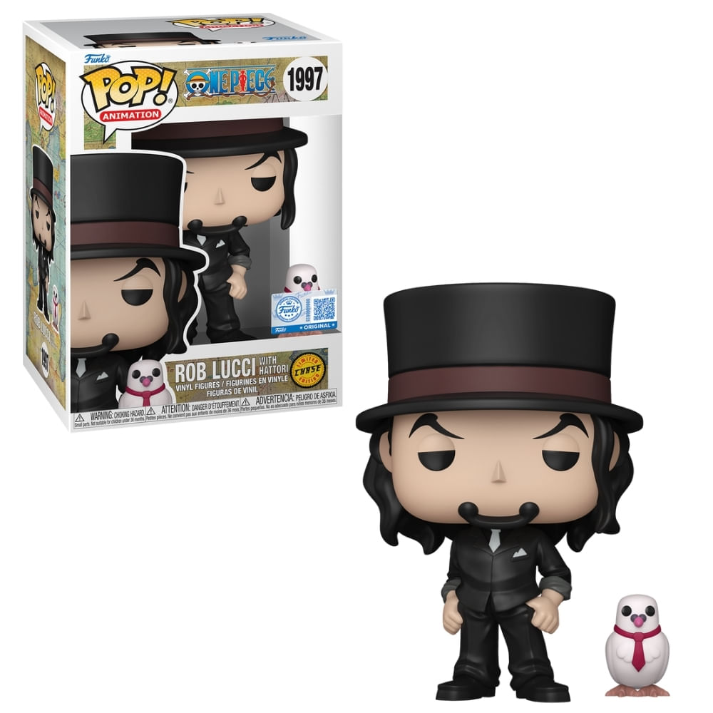 Foto 4 de Boneco Funko Pop! One Piece Rob Lucci com Hattori com Chase
