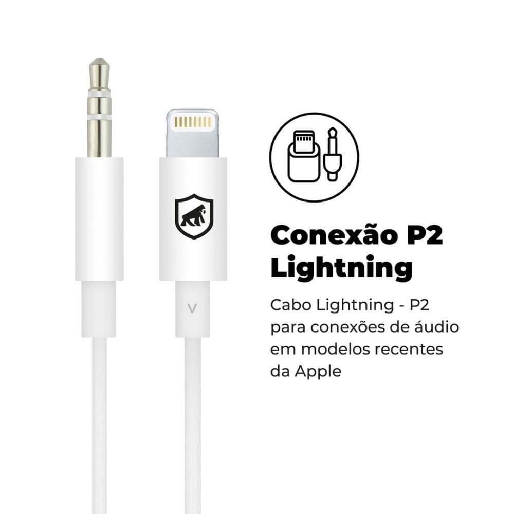 Cabo Auxiliar P2 para iPhone (Lightning) - Gshield