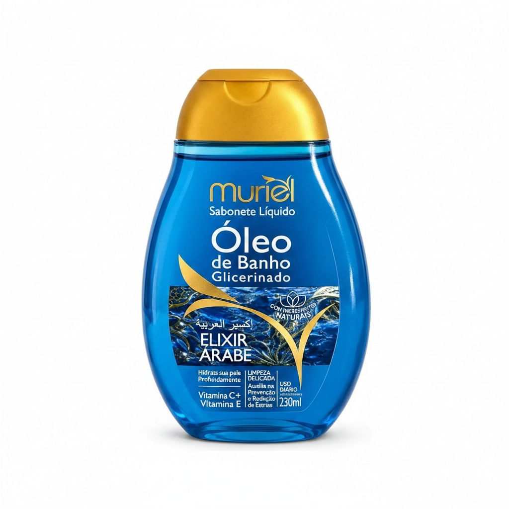 Sabonete Liquido Oleo de Banho Glicerinado Elixir Árabe Muriel 230ml