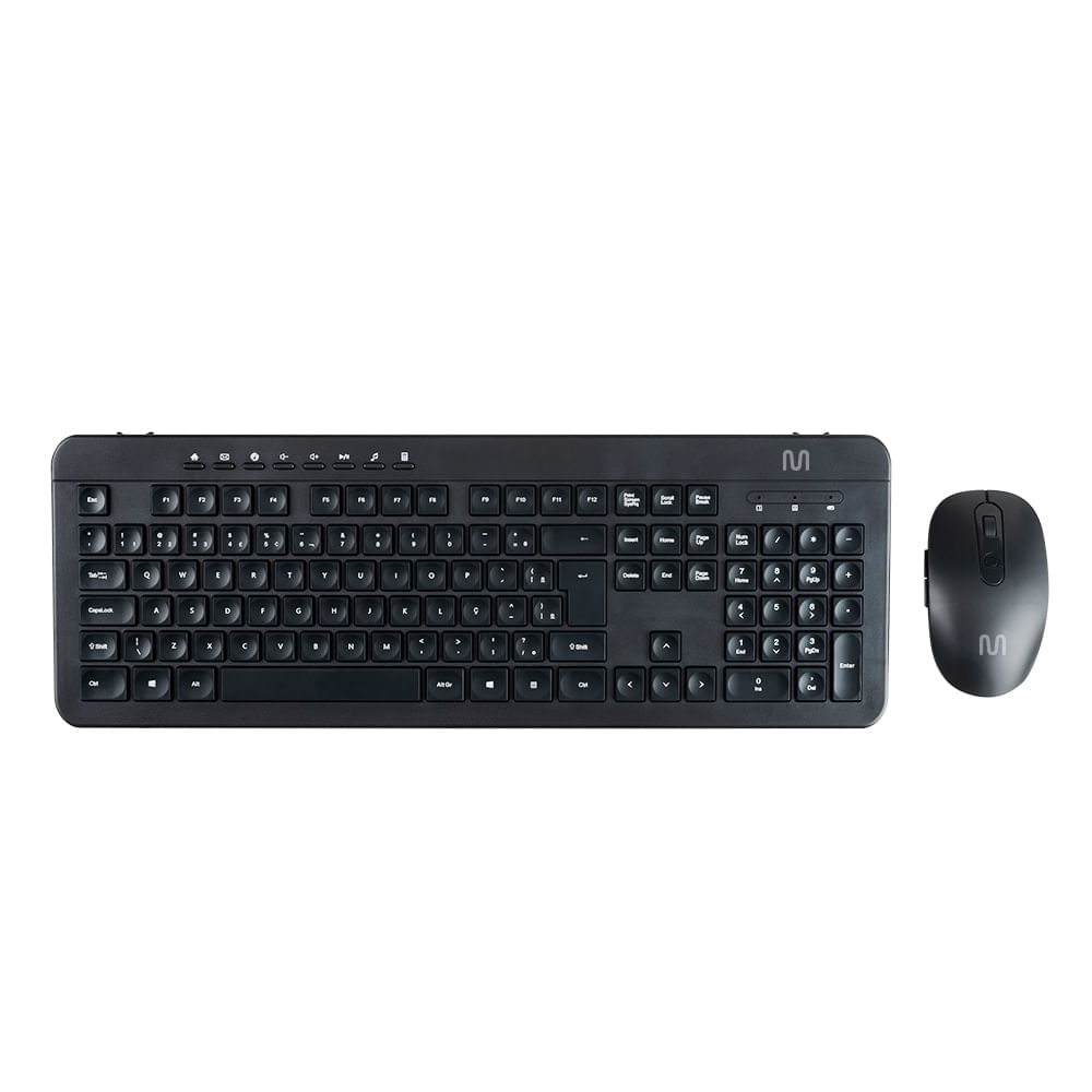 Kit Teclado e Mouse Sem Fio Multi (Multilaser) Recarregável Com Bateria 200mAh - TC250 TC250
