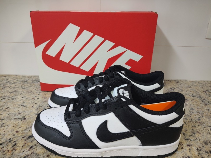 Nike Dunk Low GS Black White Panda — 37, Novo