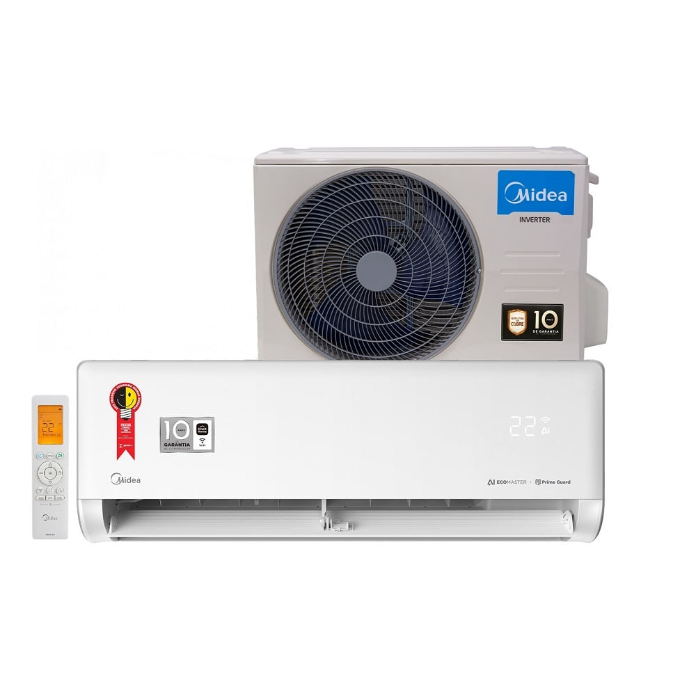 Ar Condicionado Split Hi Wall Inverter Midea AI Ecomaster 9000 BTU/h Quente e Frio 42EZVQA09M5 – 220 Volts