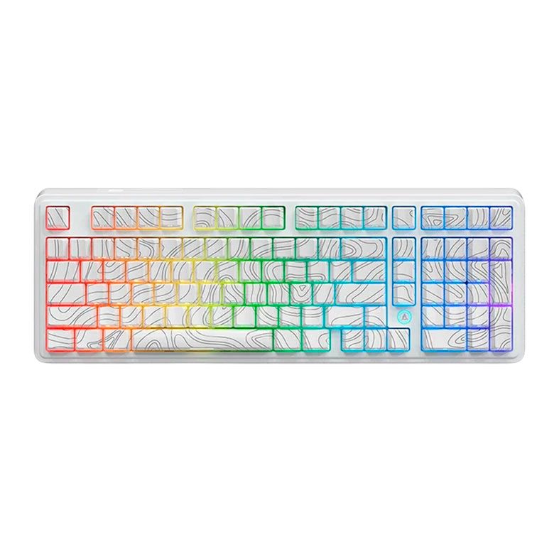Teclado Magnetico Ajazz AK980 Max HE, ARGB, Switch Hall Effect, Contourns White, AK980MAX-CWH