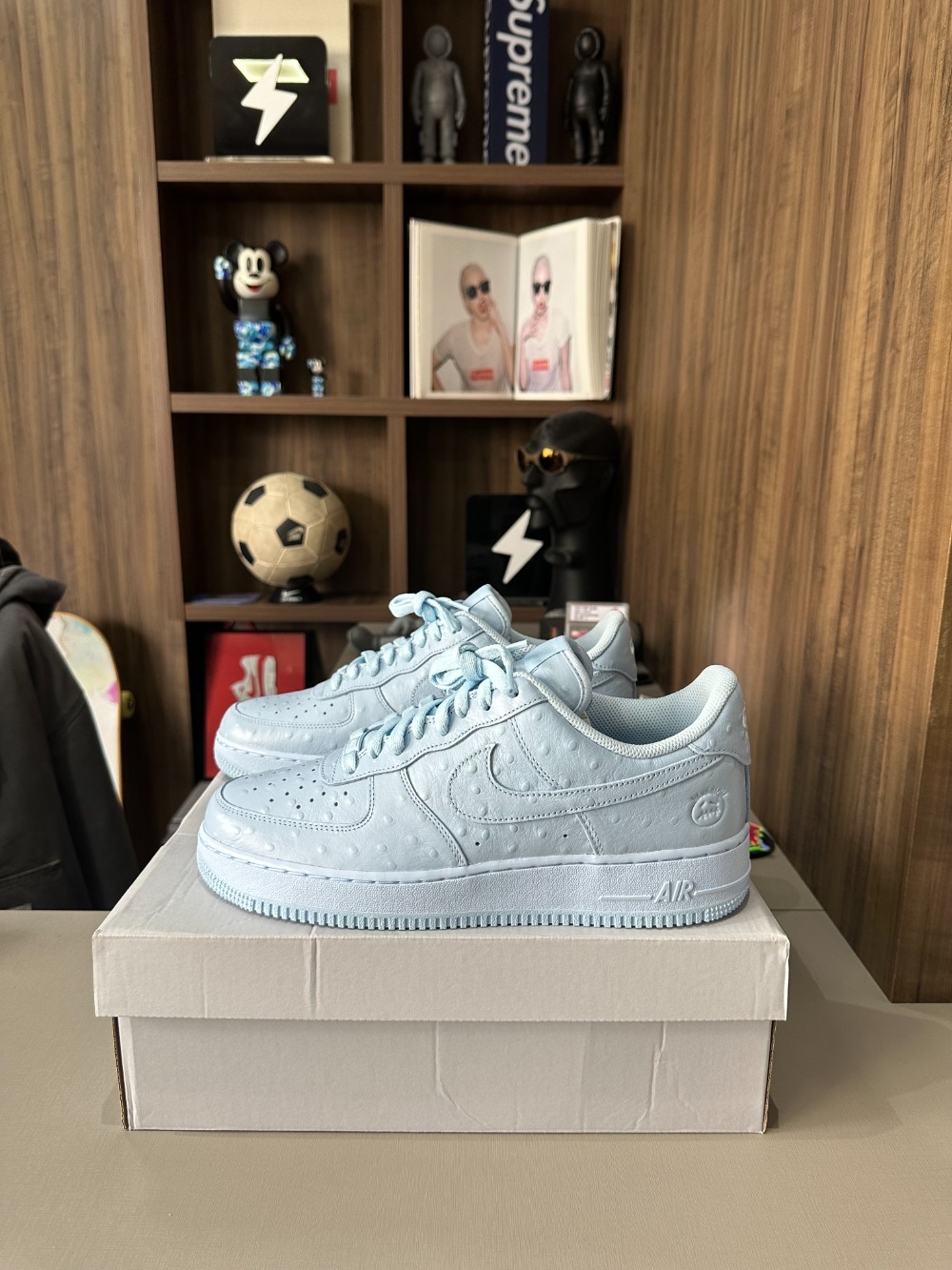 Travis Scott x Nike Air Force 1 Low '07 Ice Blue — 42.5, Novo
