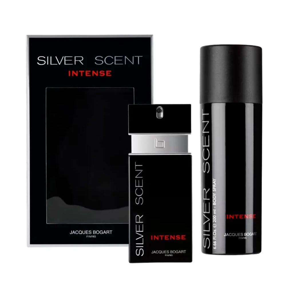 Kit Jacques Bogart Silver Scent Intense Edt 100ml + Body Spray 200ml