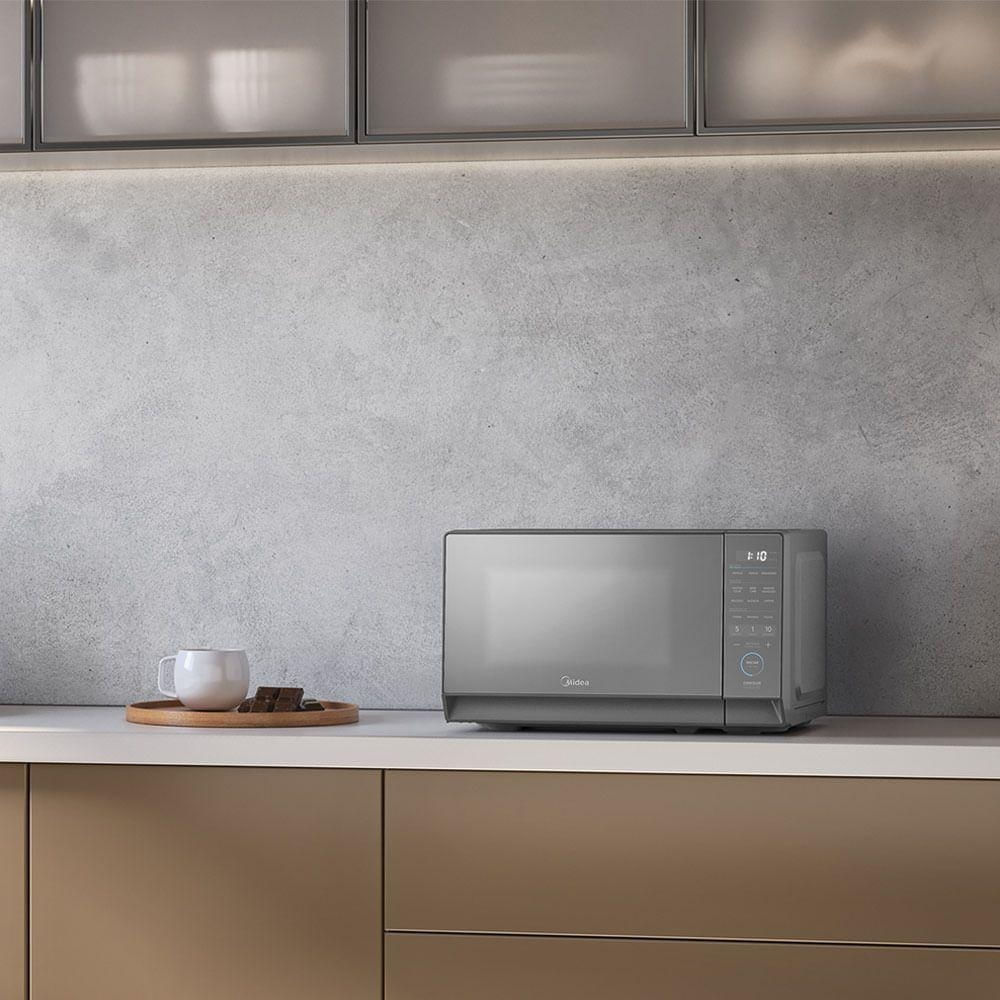 Foto 4 de Micro-ondas 20L Prata Porta Espelhada Mastercook Midea MHP20S2 220V