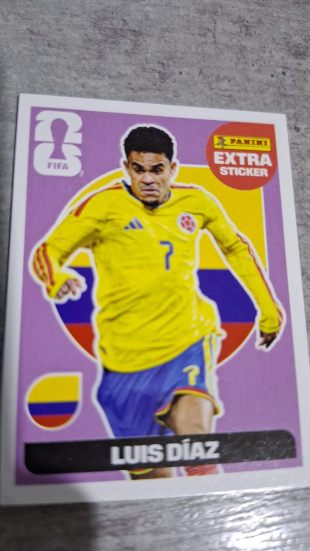 Figurinha Panini Luís Díaz Roxo Legend FIFA World Cup 2026 — Near Mint, Novo