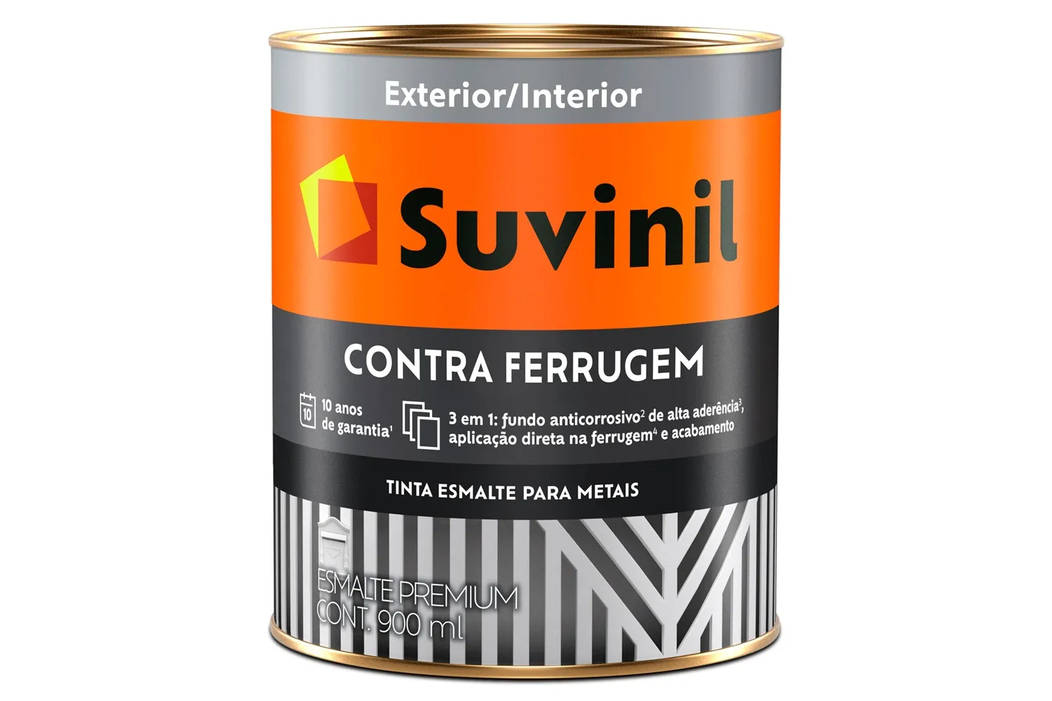 ESMALTE PR COR E PROT CONT FER BRIL AZ DEL REY 0,9L SUVINIL