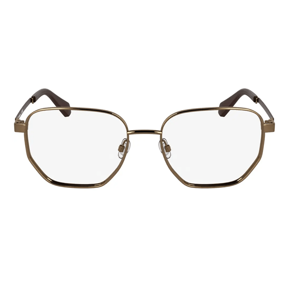 Armação de Óculos de Grau Calvin Klein Jeans CKJ2520 Unissex Retangular Metal Dourado