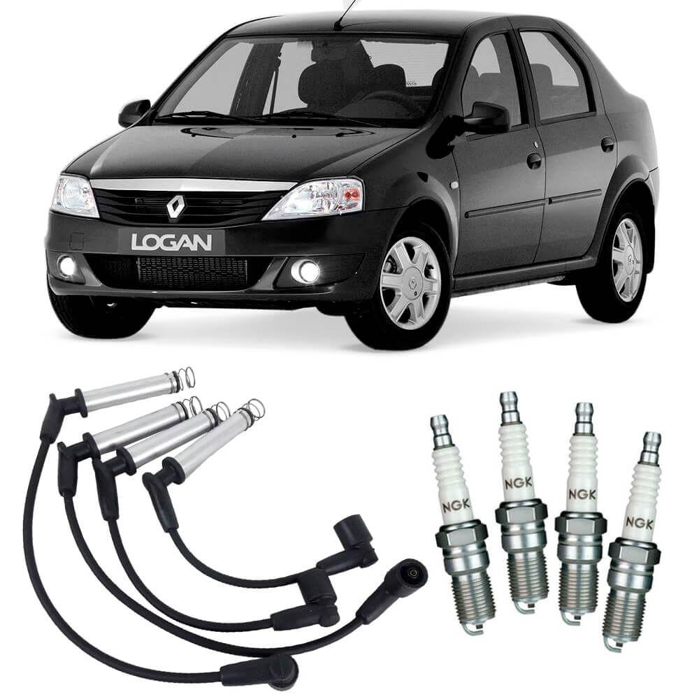 Foto 2 de Kit Vela E Cabo Vela De Ignição Logan 1.0 2007 A 2016 Ngk