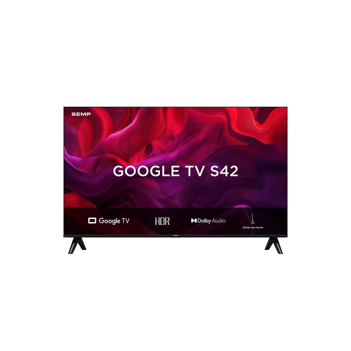 Smart TV 43” FHD Semp S42 LED Dolby Audio Google TV