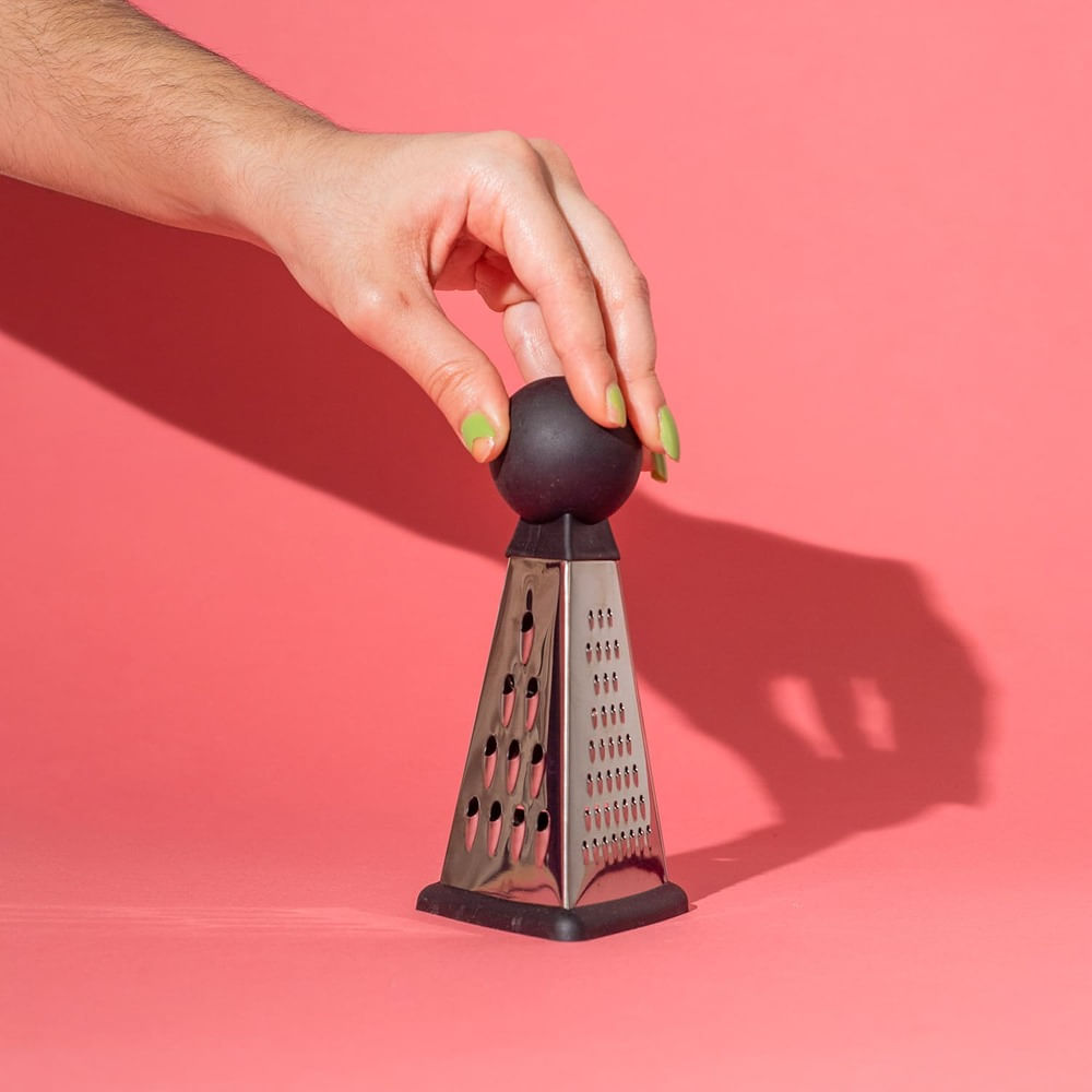 Ralador 3 Faces De Inox Com Silicone Mozcada